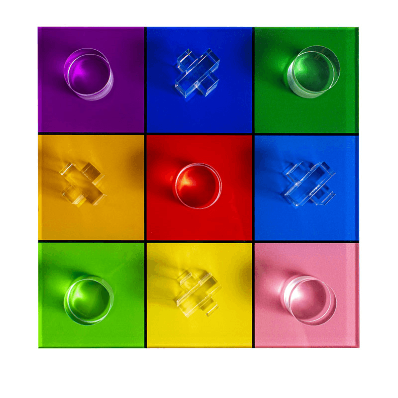 Rainbow Tic Tac Toe, L25.5 x W25.5cm, Multi
