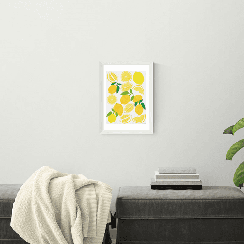 Image showing the Leanne Simpson Lemon Harvest Framed Print, 45 x 33cm, Yellow product.