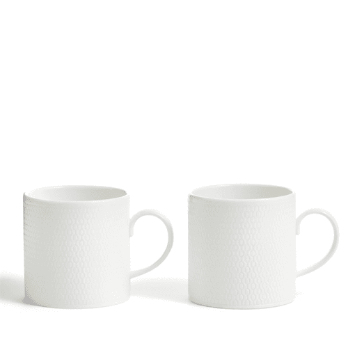 Image showing the Gio Set of 2 Mugs, 293ml, White product.
