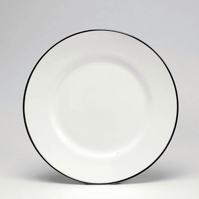 Dessert Plate, D21cm, Black Rim