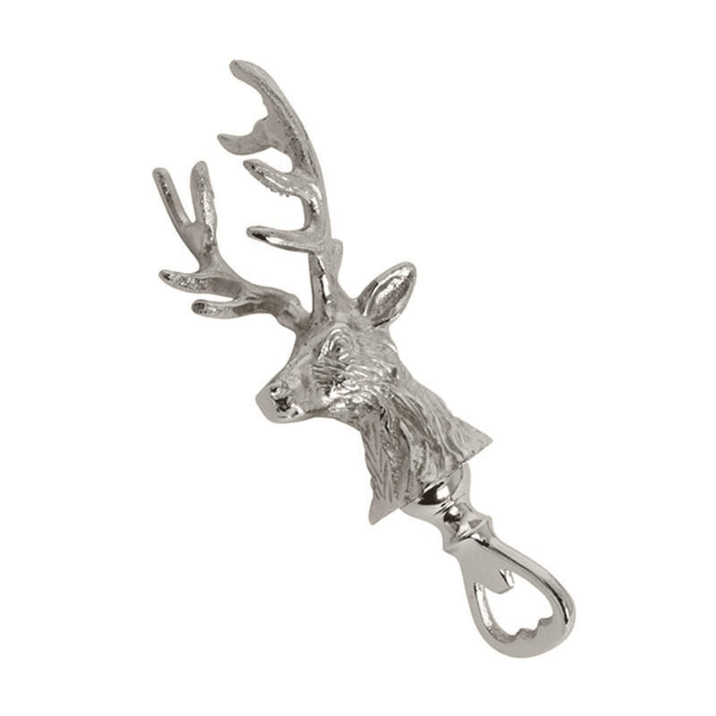 Stag Bottle Opener, L16 x W7 x D5cm, Silver