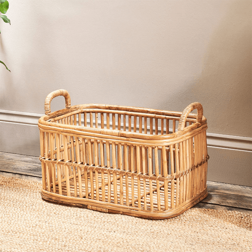 Image showing the Rammi Rattan Laundry Basket, H53cm, Natural product.