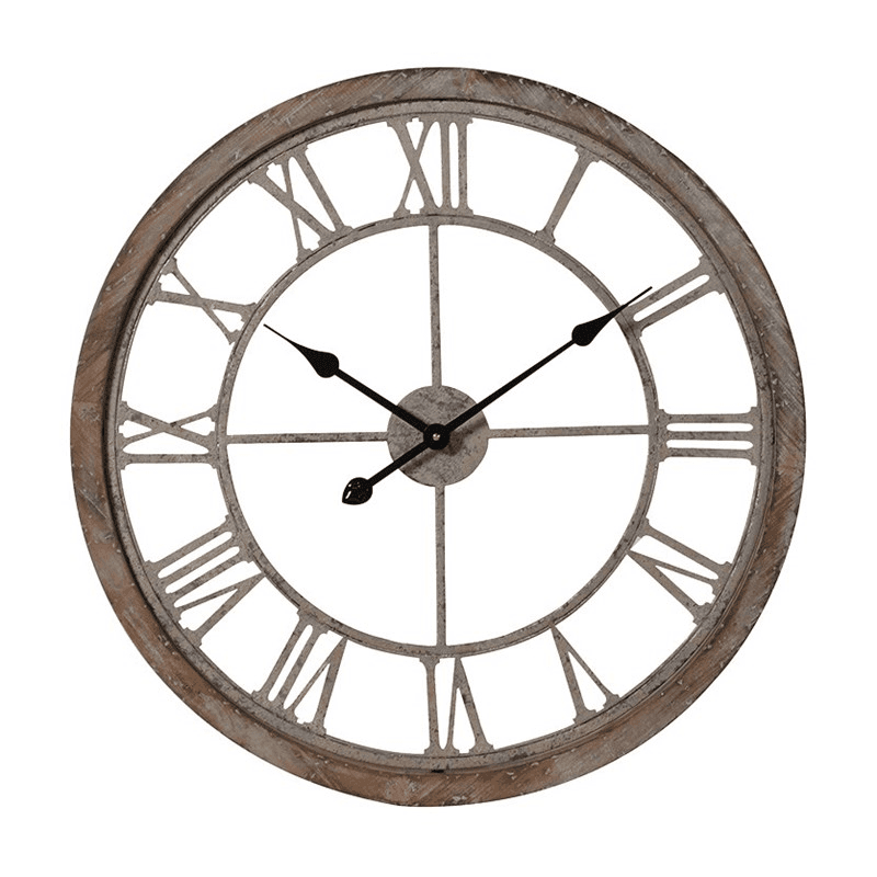 Cut-out clock, D64.5 x H5.5cm, Wood