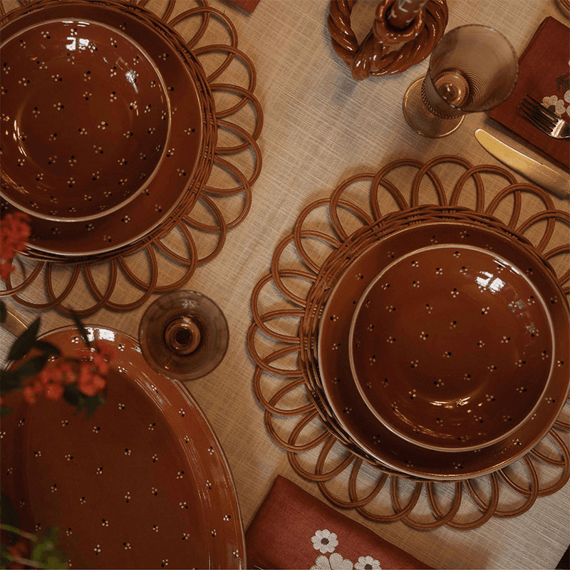 Dotty Large bowl, D22cm, Terracotta