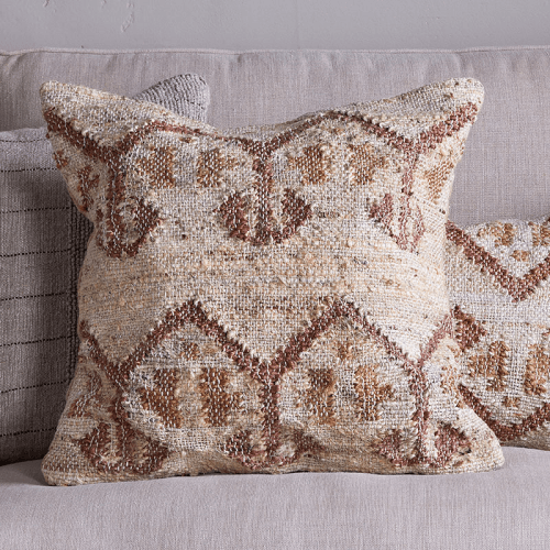 Image showing the Nuvali Cotton & Jute Cushion Cover, 50 x 50cm, Rust product.