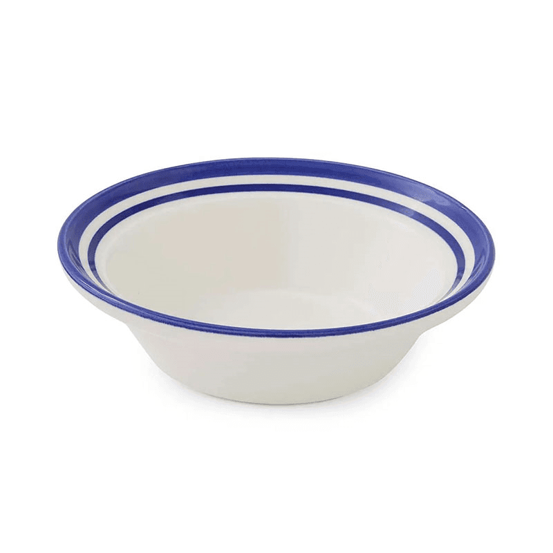 Potter's Stripe Set of 4 Oatmeal Bowls, D16.5cm, Blue