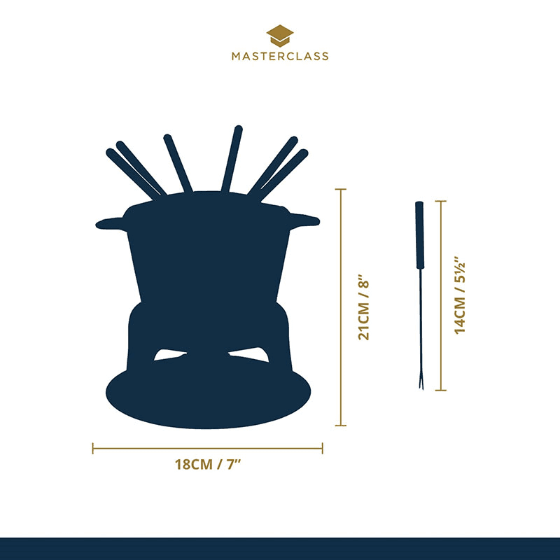 Fondue set, cream