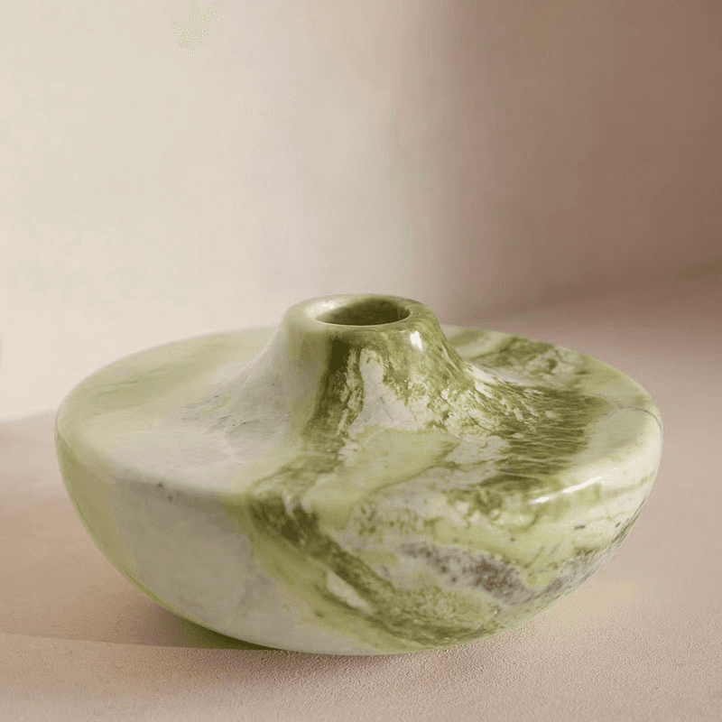 Alma Vase, H10cm, Green
