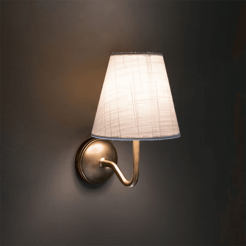 Malvern  Wall Light Alabaster, H21cm, Antique Brass