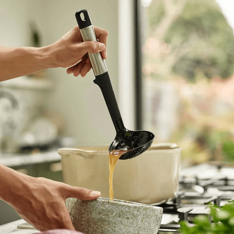 Elevate Silicone Ladle, Stainless Steel