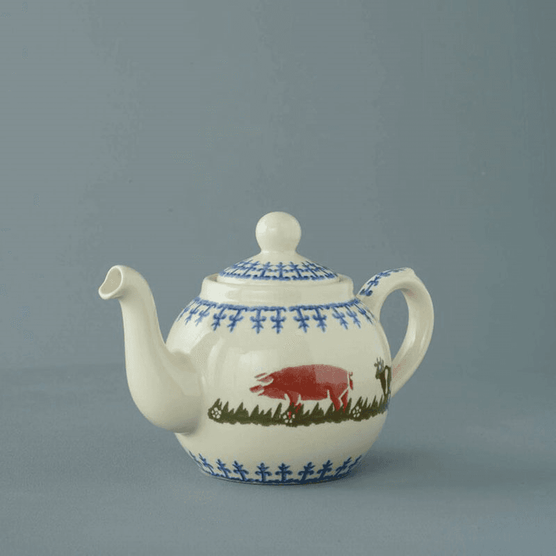 Brixton Pottery- Farm Animals, 2-Cup Teapot