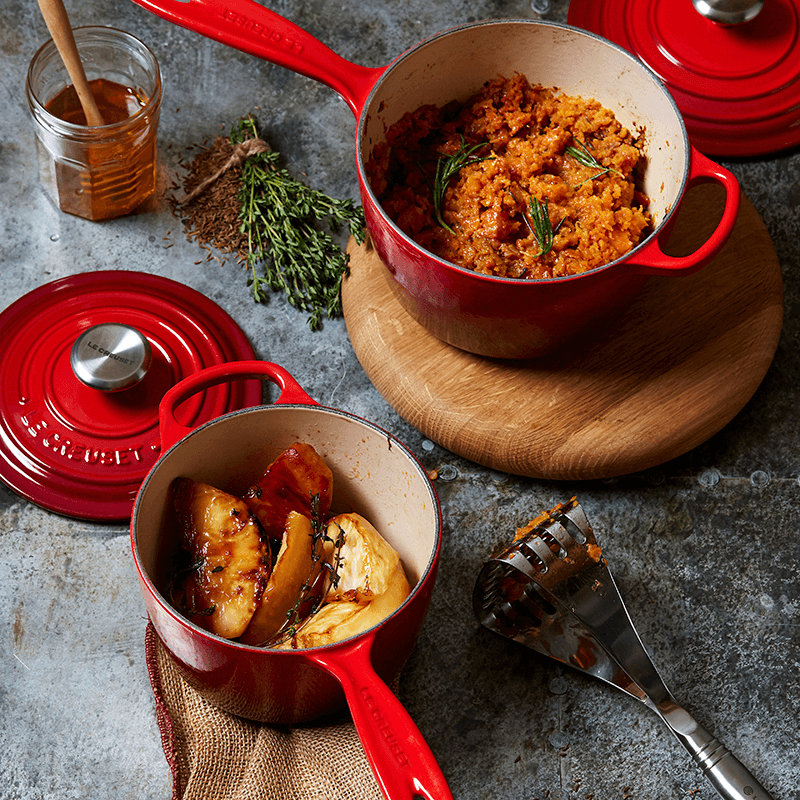 Signature Cast Iron Saucepan, 16cm, Cerise