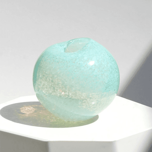 Image showing the Dewdrop Vase, D14cm, Powder Green product.
