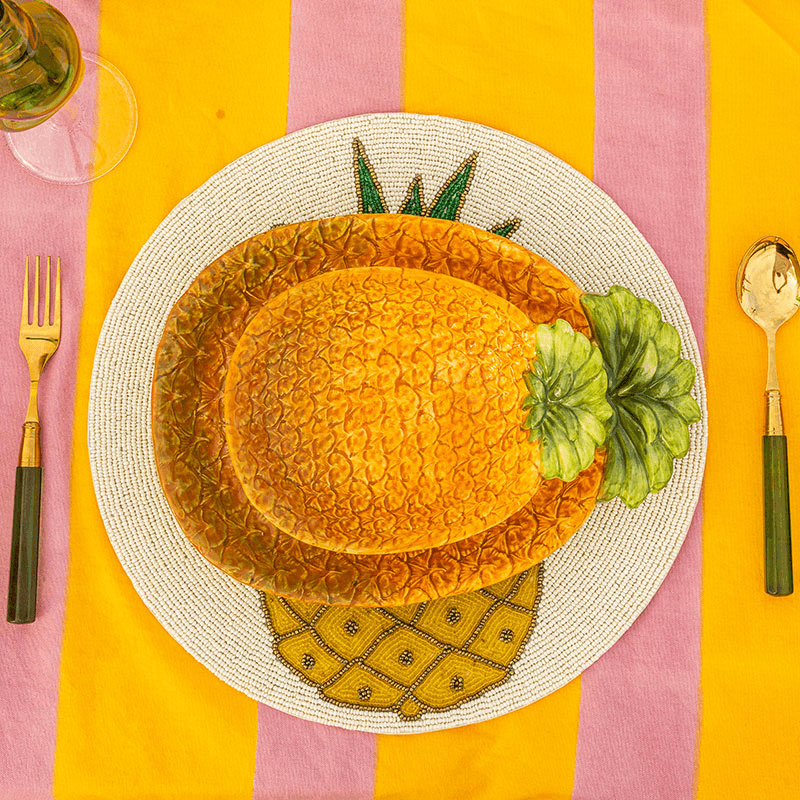 Pineapple Bowl, D23cm, Yellow