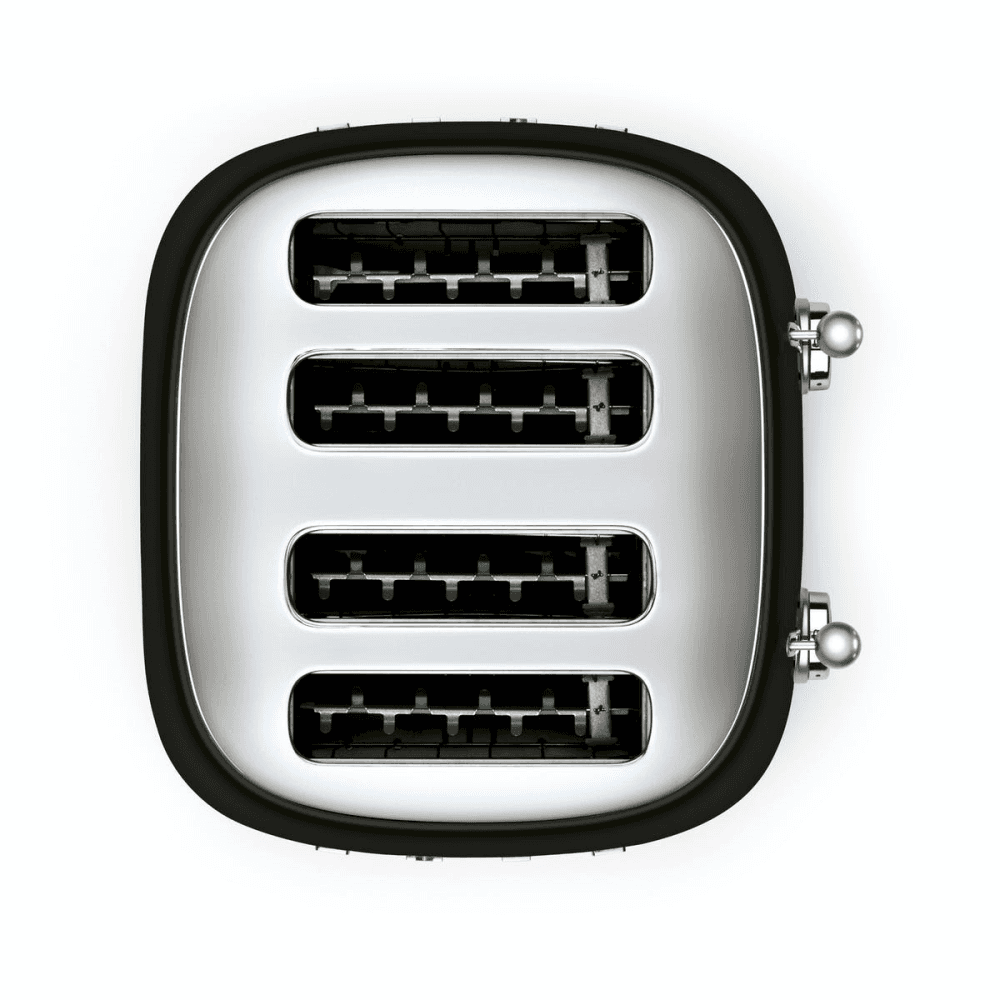 50's Retro 4 slice toaster - 4 slot, Black