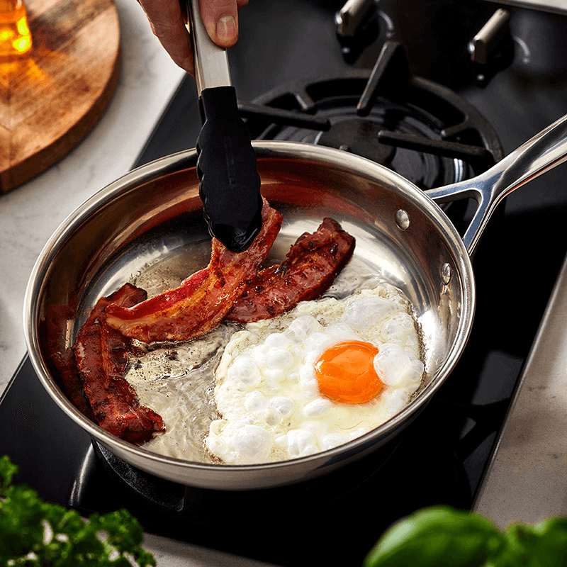 Classic 3-ply Uncoated Frying Pan, 24cm, Stainless Steel
