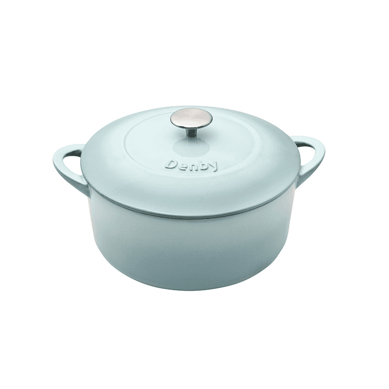 Cast Iron Round Casserole Dish, D24cm, Cobalt Blue