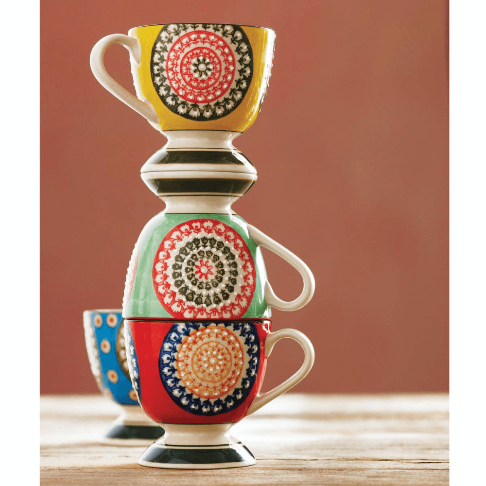 Florya Set of 4 mugs, H10cm
