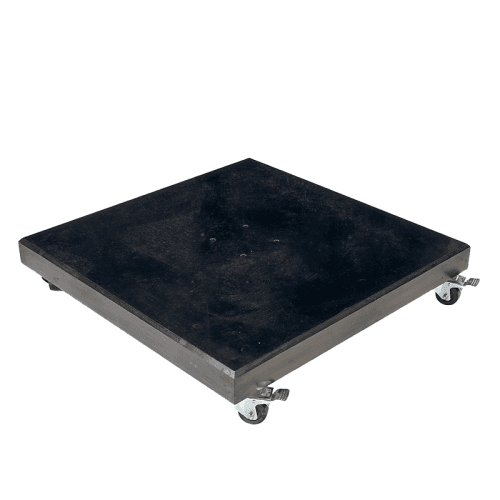 Image showing the Modena Wheeled Parasol Base, 90kg, Black Granite product.