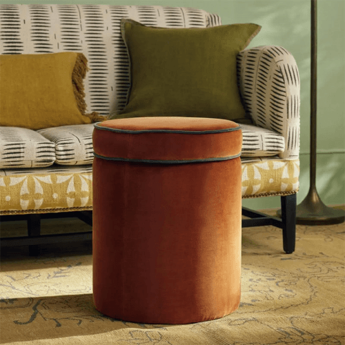 Image showing the Samena Ottoman, Dirty Orange product.