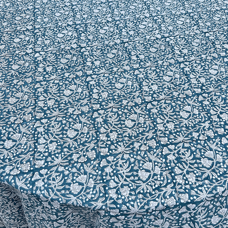 Florence Tablecloth, D225cm, French Blue