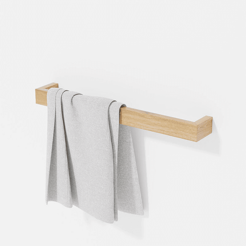 Slimline Sinlge Towel Rail, L60cm, Beige