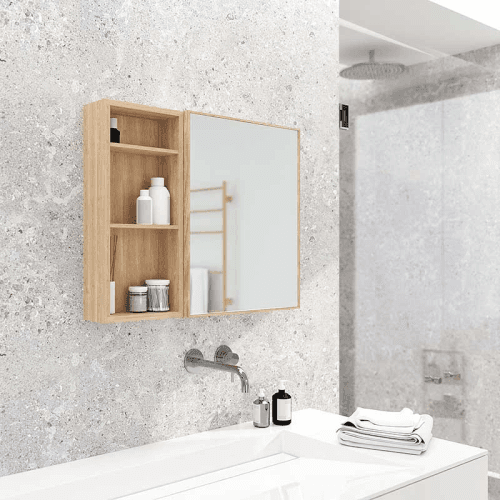 Image showing the Slimline Box Shelf, H55 x W25cm, Oak product.