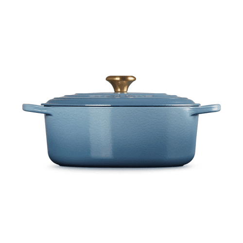 Image showing the Signature Cast Iron Oval Casserole, 29cm, Chambray product.