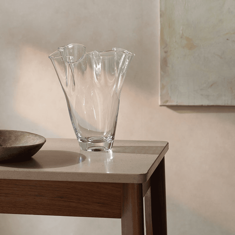 Witcombe Frill Vase, H28cm, Clear