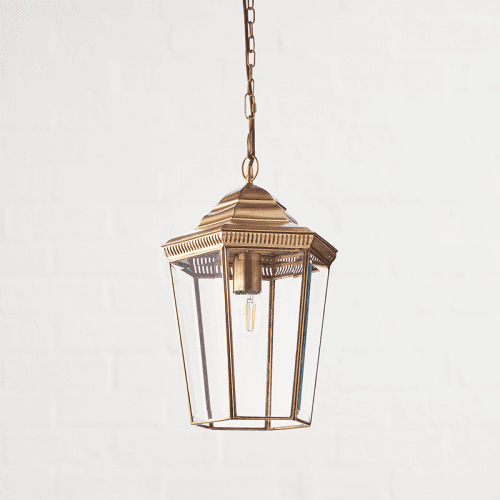 Image showing the Markham Lantern, 41 x 32cm, Antique Brass product.