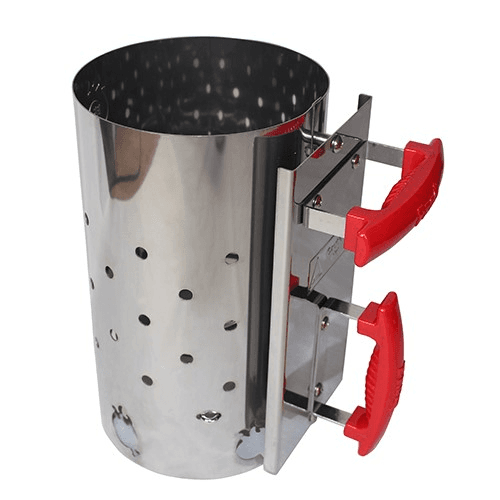 Charcoal chimney starter, Silver