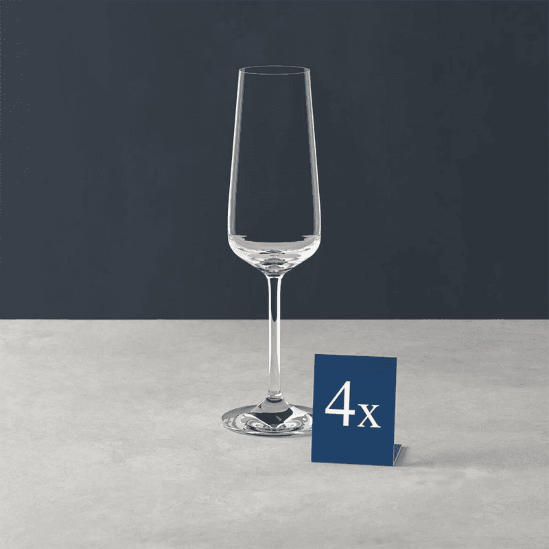 Ovid Set of 4 Champagne flutes, 25cl
