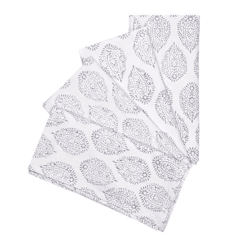Leaf Set of 4 Napkins, 45 x 45cm, Grey