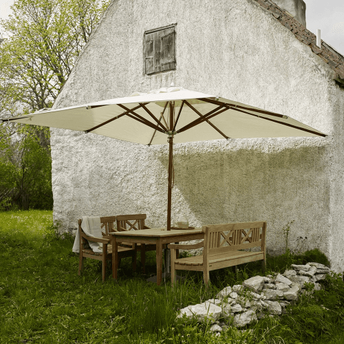 Image showing the Atlantis Square parasol, Dia330 x H277cm, White product.