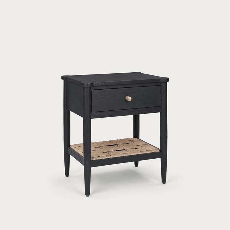 Frome Rectangular Side Table, Warm Black