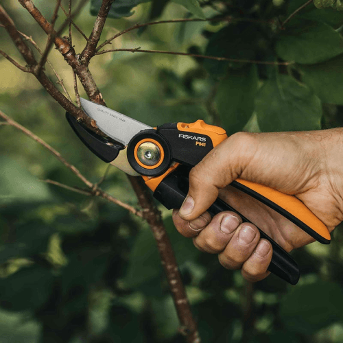 Image showing the Xseries PowerGear Secateurs/Pruner anvil L P941, Black/Orange/Silver product.