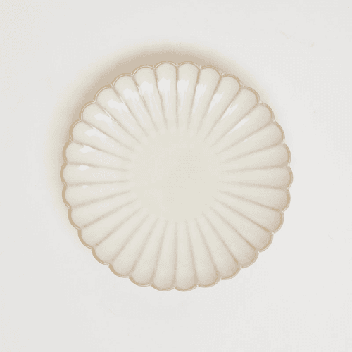 Image showing the Scallop Shell Set of 4 Starter Plates, D21cm, Oat product.