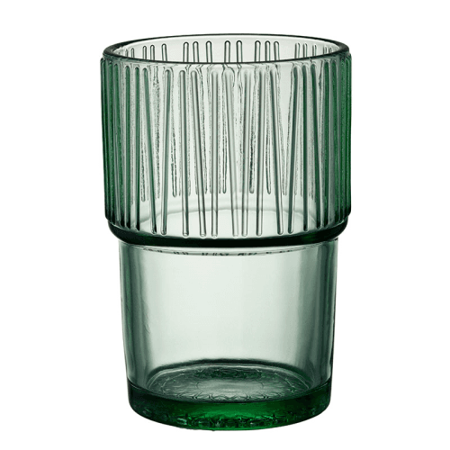 Image showing the Kusintha Set of 4 Cafe Glasses, 380ml, Green product.