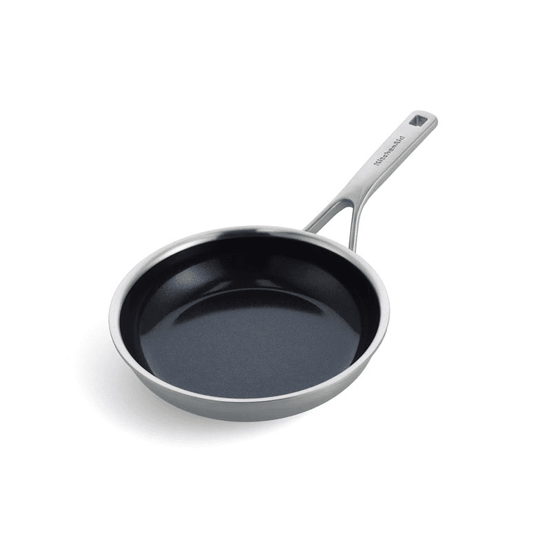MultiPly - Ceramic Stainless Steel Non-Stick Frying Pan, 20cm, Silver
