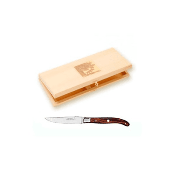 Claude Dozorme- Box of 4 Steak Knives, Rosewood