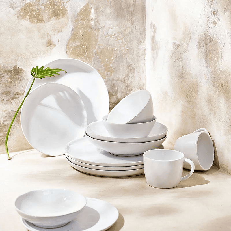 Portobello Set of 6 Cereal Bowls, D15cm, White