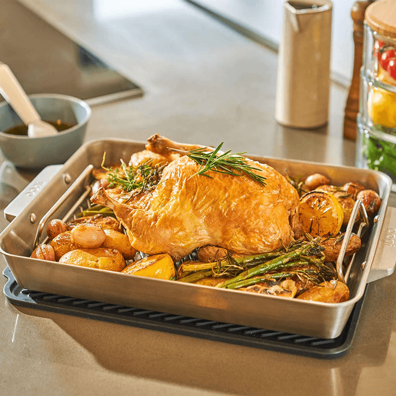 Medium Roasting Pan, 38 x 26cm, Stainless Steel