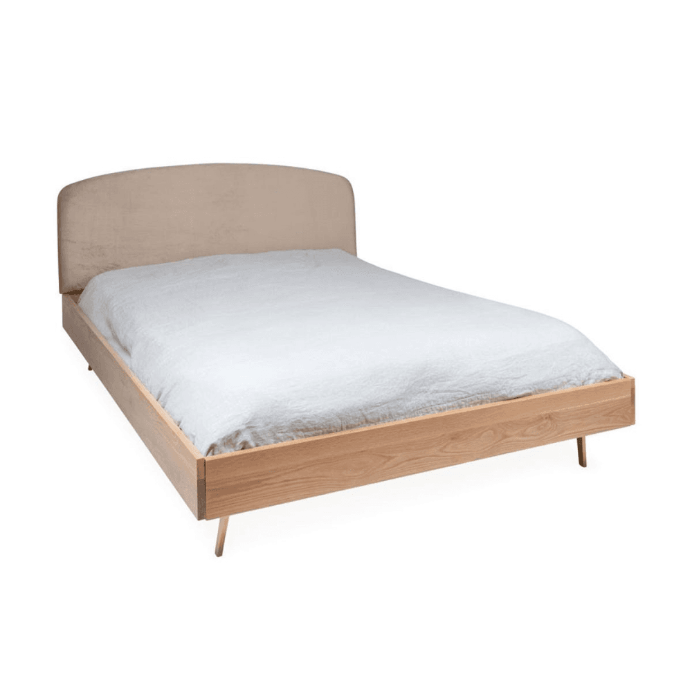 Crawford King Size Bed Frame, Light Oak