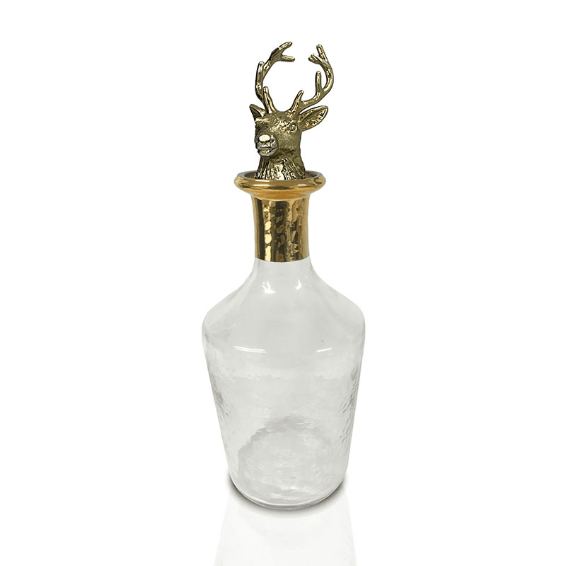 Stag Decanter with Stopper, D12.5 x H21cm, Gold
