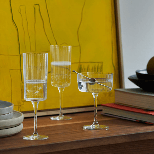 Image showing the Gio Line Set of 4 Champagne/Cocktail Glasses, 230ml, Clear product.