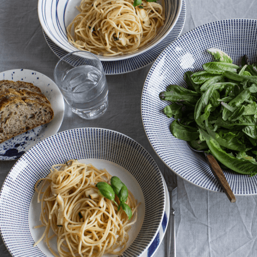 Image showing the Pacific - Dot Pasta bowl, 22cm, Blue product.