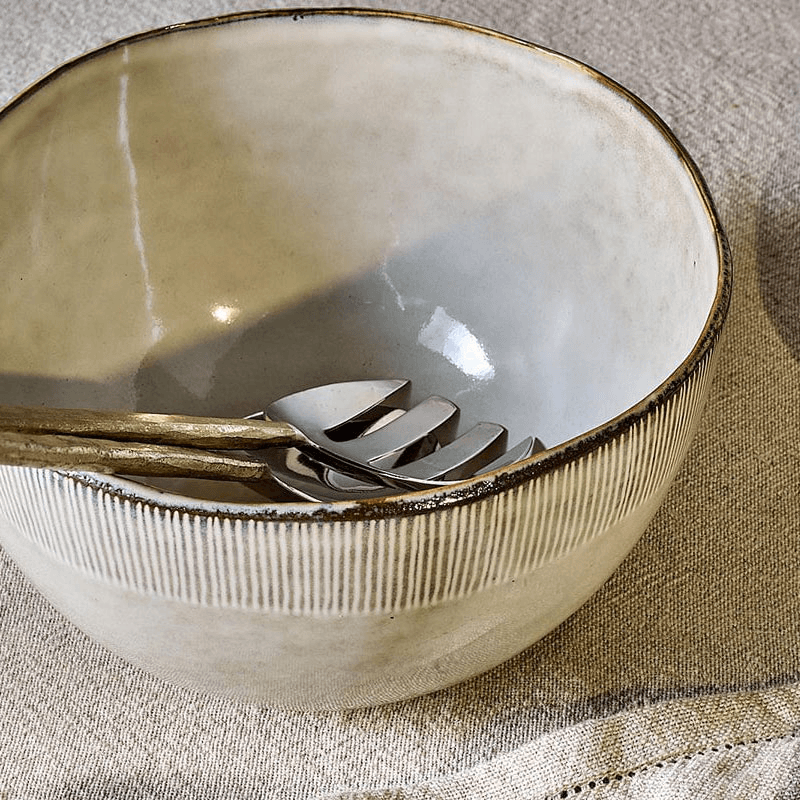 Malia Serving Bowl, D24cm, Cream