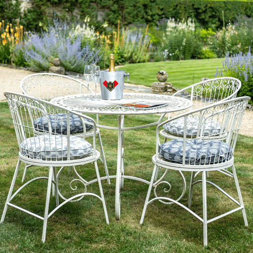 Image showing the Basildon 5 Piece Bistro Set, Antique Cream product.