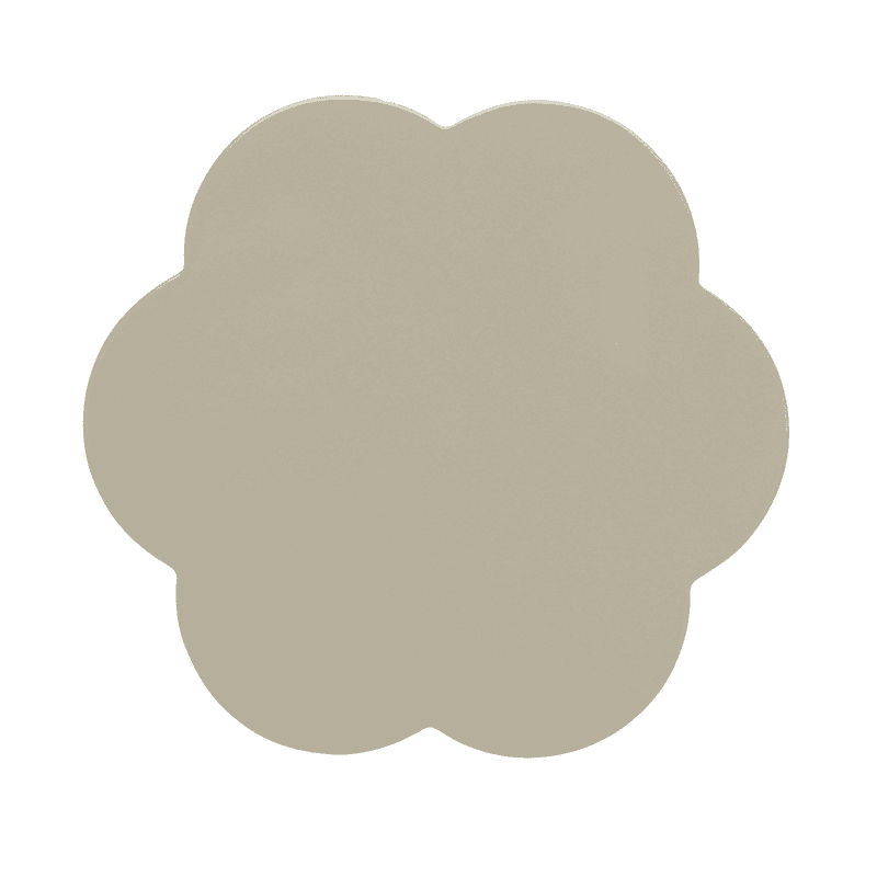 Lacquered Scallop Set of 4 Coasters, D13cm, Cappuccino