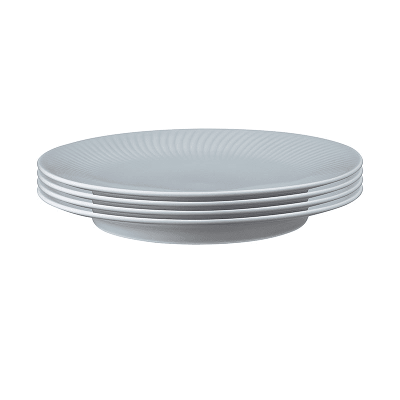 Arc Set of 4 Dinner Plates, D27.5cm, Grey